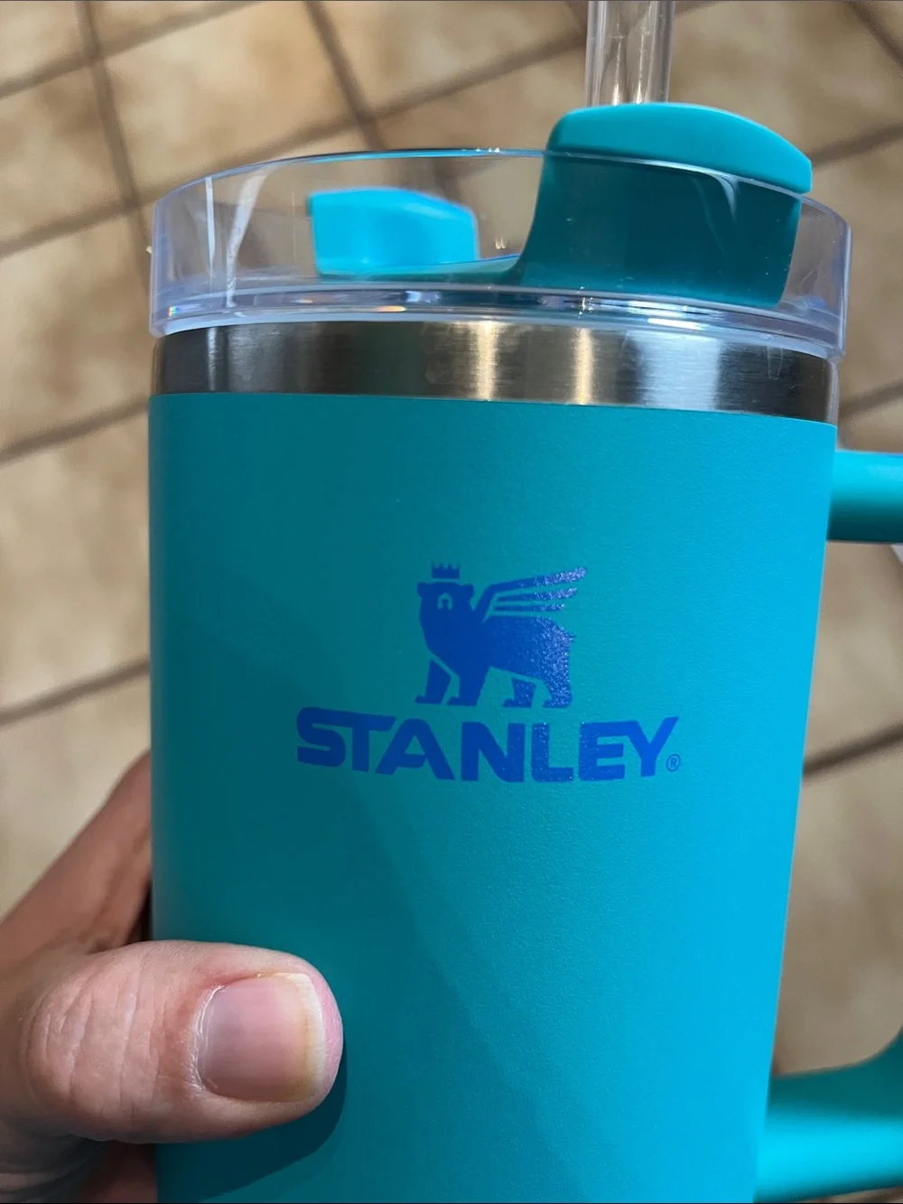 Stanley Turquoise Blue Insulated 40 oz Travel Mug with Handle